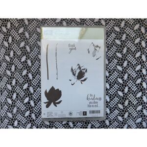 Stampin Up ! Sale-a-Bration Lotus Blossom Clear Photopolymer Stamp